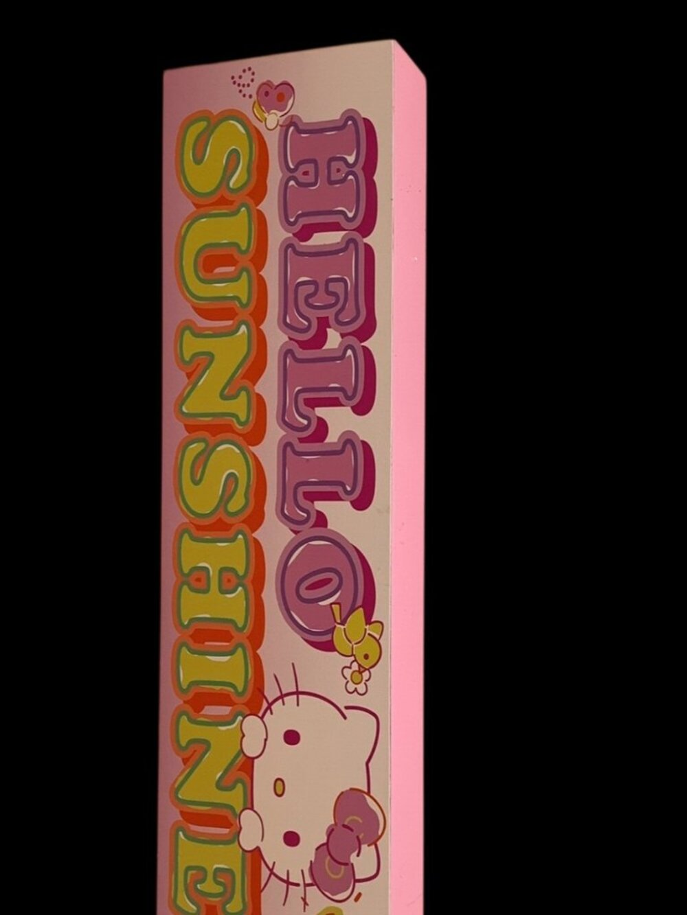 Sanrio Hello Kitty Wall Decor Plaque Sign 2023 Hello Sunshine Wide Block 12”